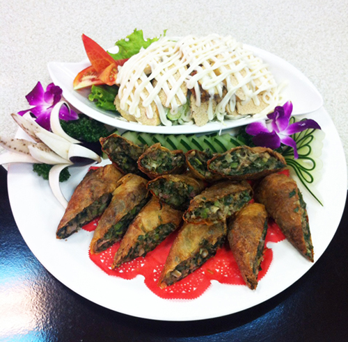 魚蛋沙拉拼花枝捲